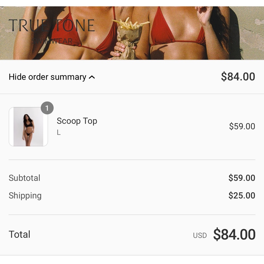 true tone scoop bikini top - Picture 3 of 3